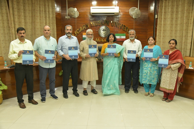 Prof Naima Khatoon with Prof. Ubaidullah Prof. Tanzeel Ahmad and others releasing the journal of unani medicine .JPG